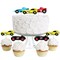 Big Dot of Happiness Let's Go Racing - Racecar - Dessert Cupcake Toppers - Race Car Birthday Party or Baby Shower Clear Treat Picks - Set of 24